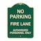 Signmission No Parking Fire Lane Authorized Personnel Heavy-Gauge Aluminum Sign, 24" x 18", G-1824-23621 A-DES-G-1824-23621 - alternate 1